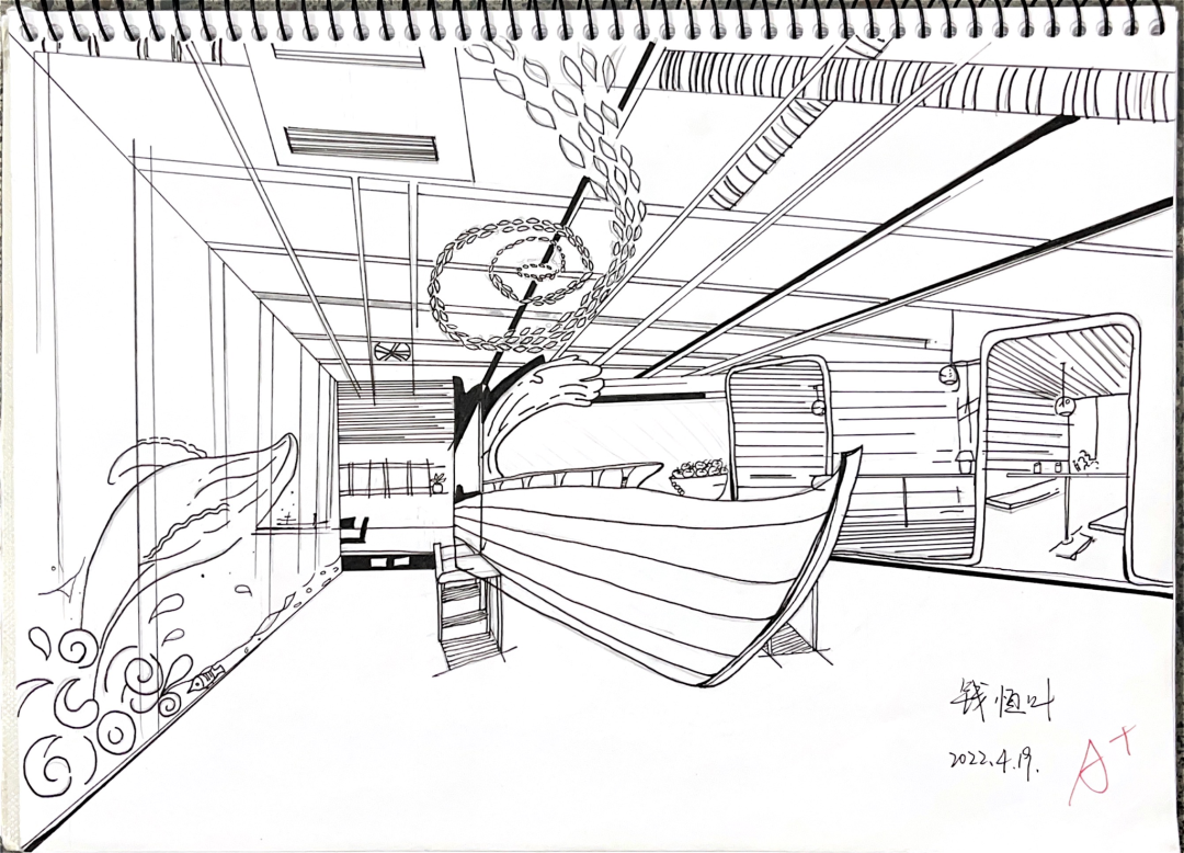 遇见设计 预见未来——我校20室内装潢设计专业手绘作品展(图7)